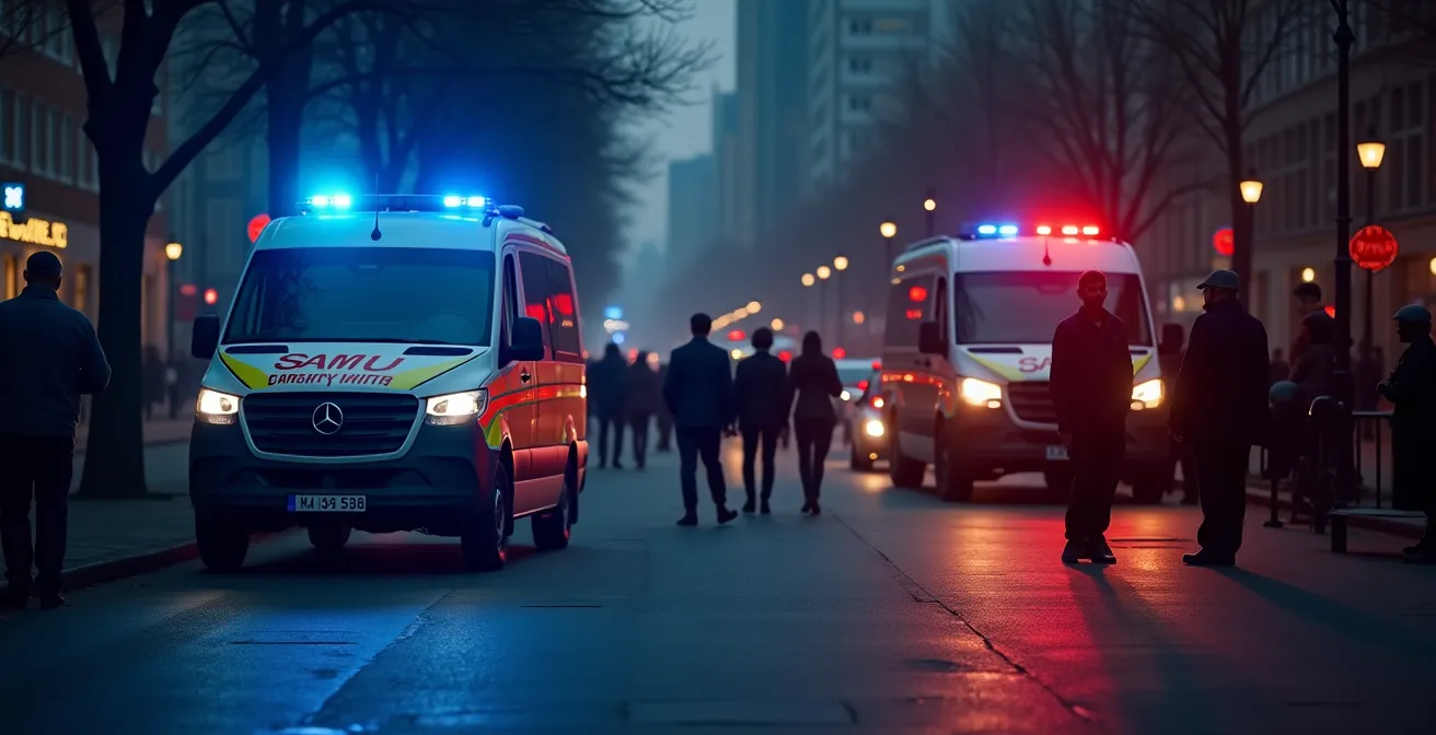 Image symbolique illustrant les interventions de la police et du SAMU après un décès sur la voie publique